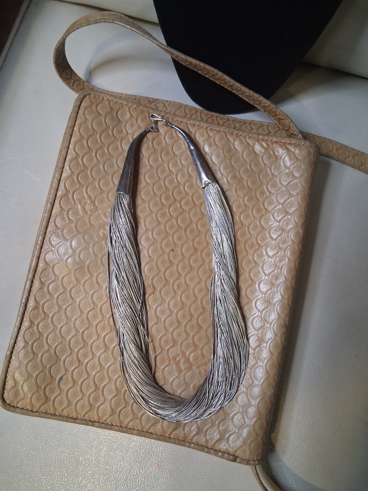 AMAZING 100 Strand Liquid Silver Necklace 16in