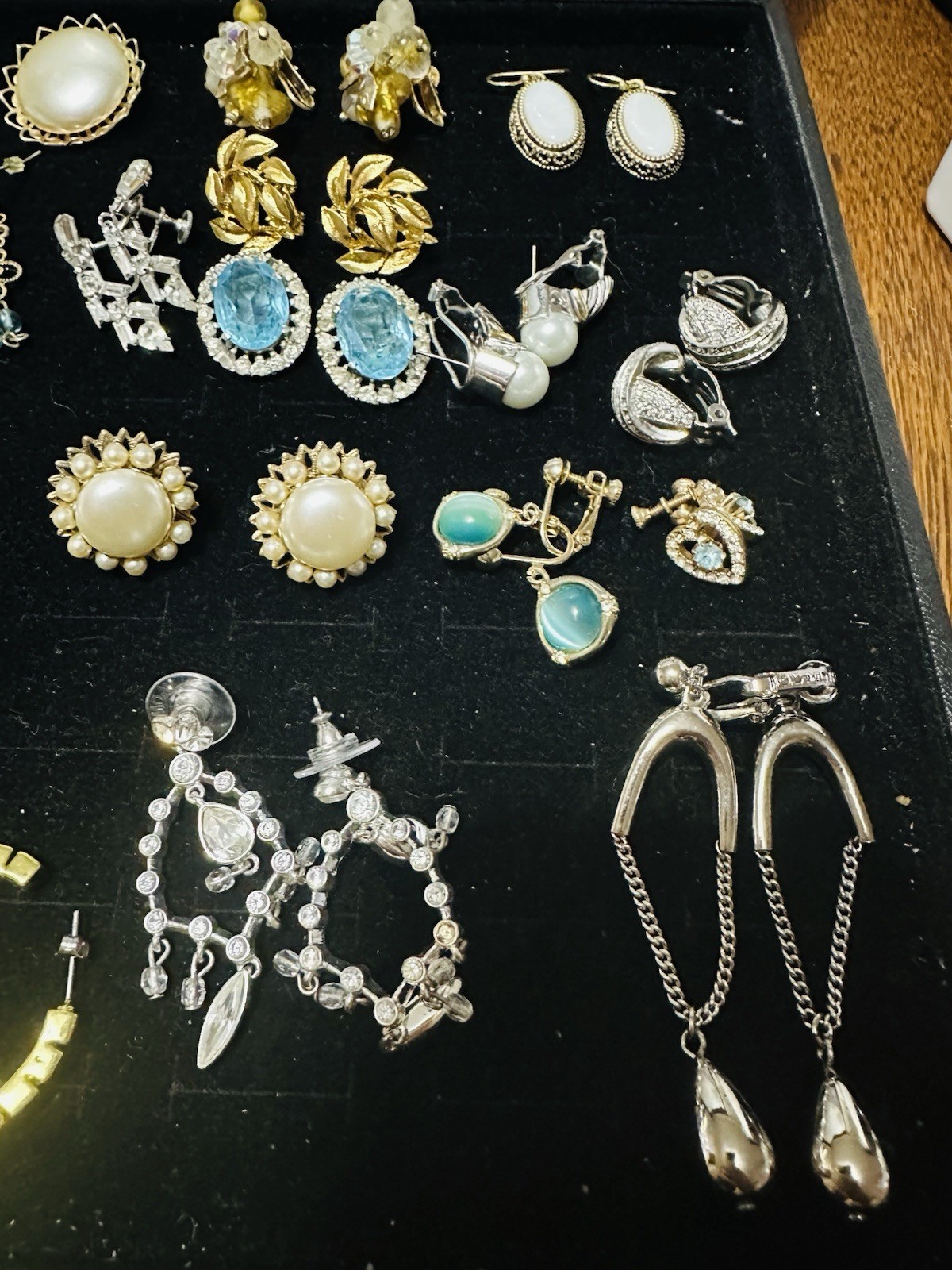 Lot Of 25 Pair Vintage Clip On, Pierced Earrings Some Signed