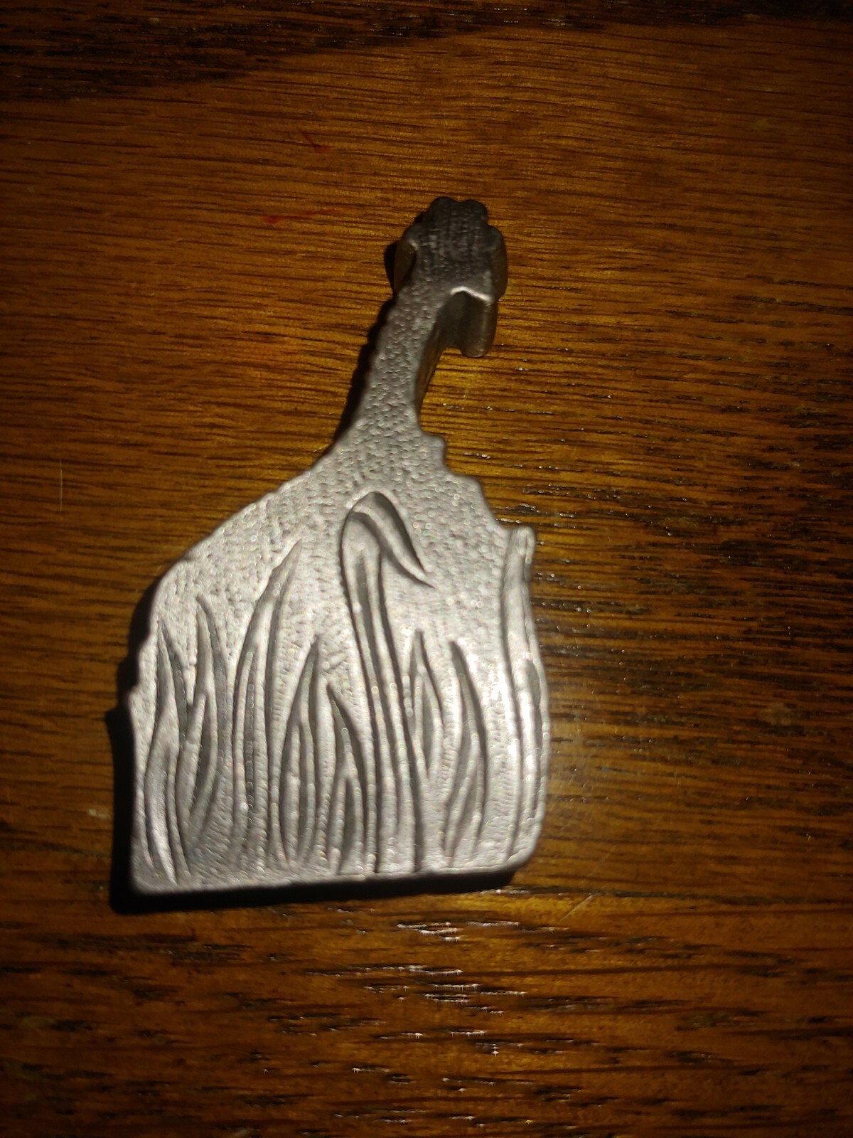 Vintage Torino Pewter Stylized Modern Giraffe Pendant Or Box From Jewelry Set