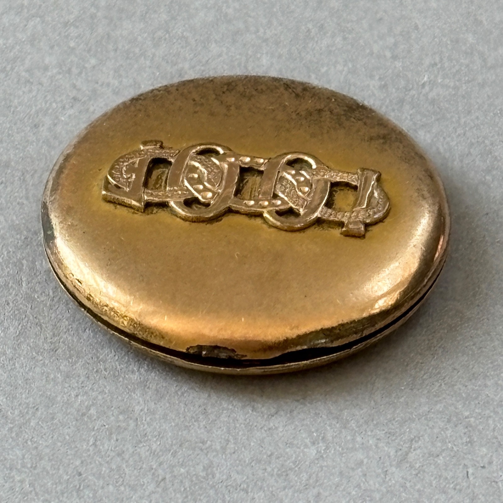 Antique W&SB Odd Fellows IOOF Gold Filled Locket Watch Fob Pendant MISSING BAIL