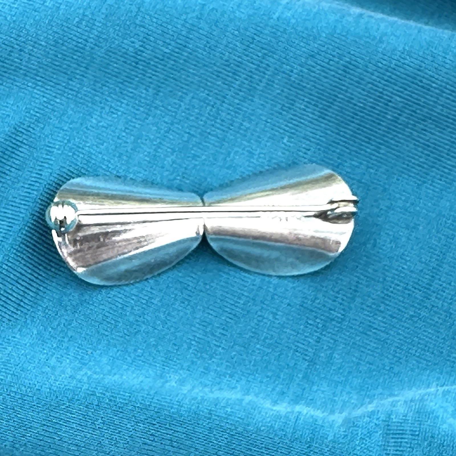 Vintage N.E. From Denmark Sterling Silver Modernist Bow Brooch Pin MCM 925 1.5″