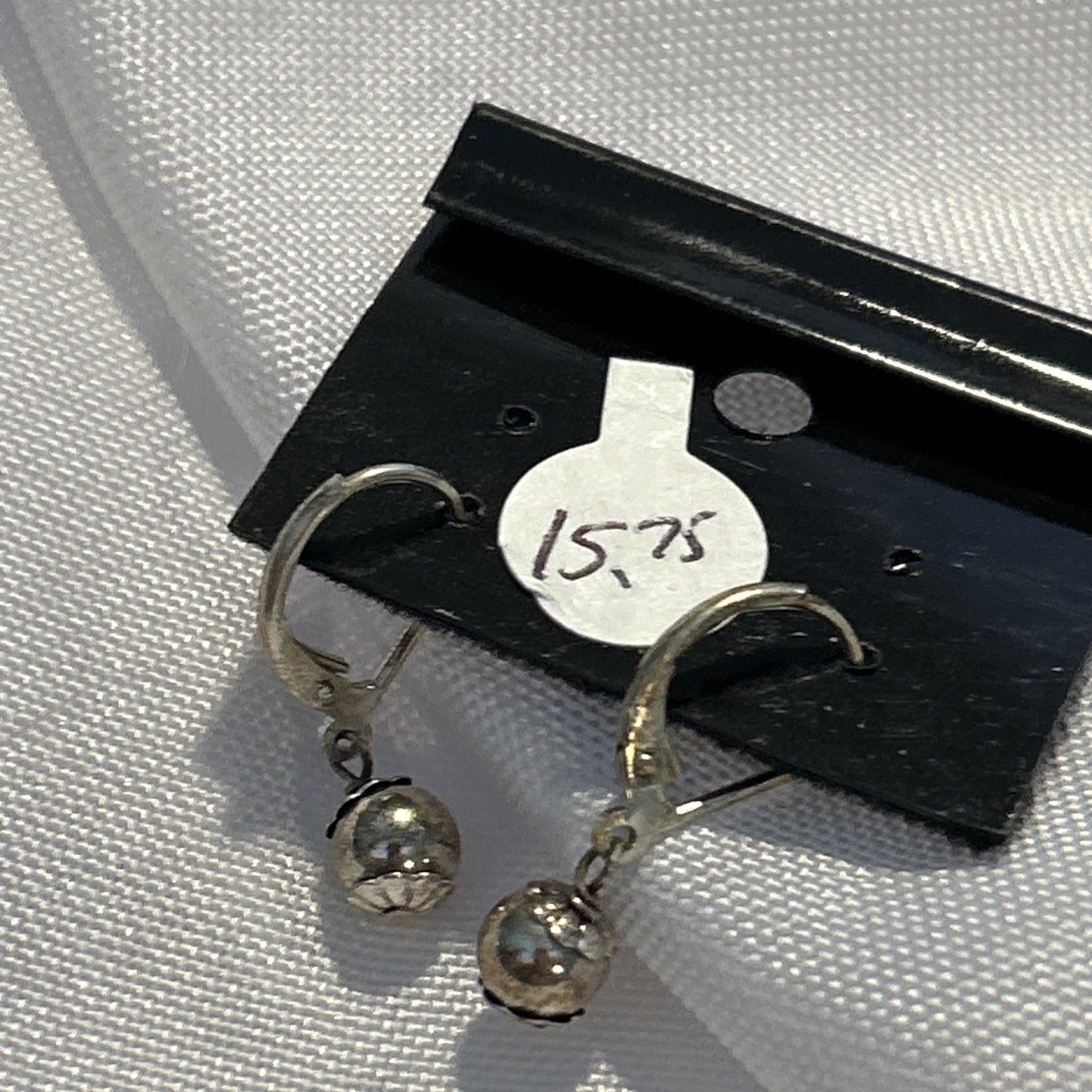 Vintage 925 Sterling Silver Ball Dangle Earrings Dainty Y2K 2000’s
