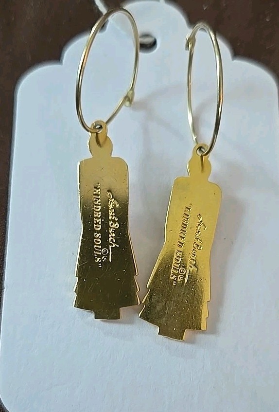 Vintage Laurel Burchkindres Souls ‘Mother and Child’ Cloisonne Enamel Earrings