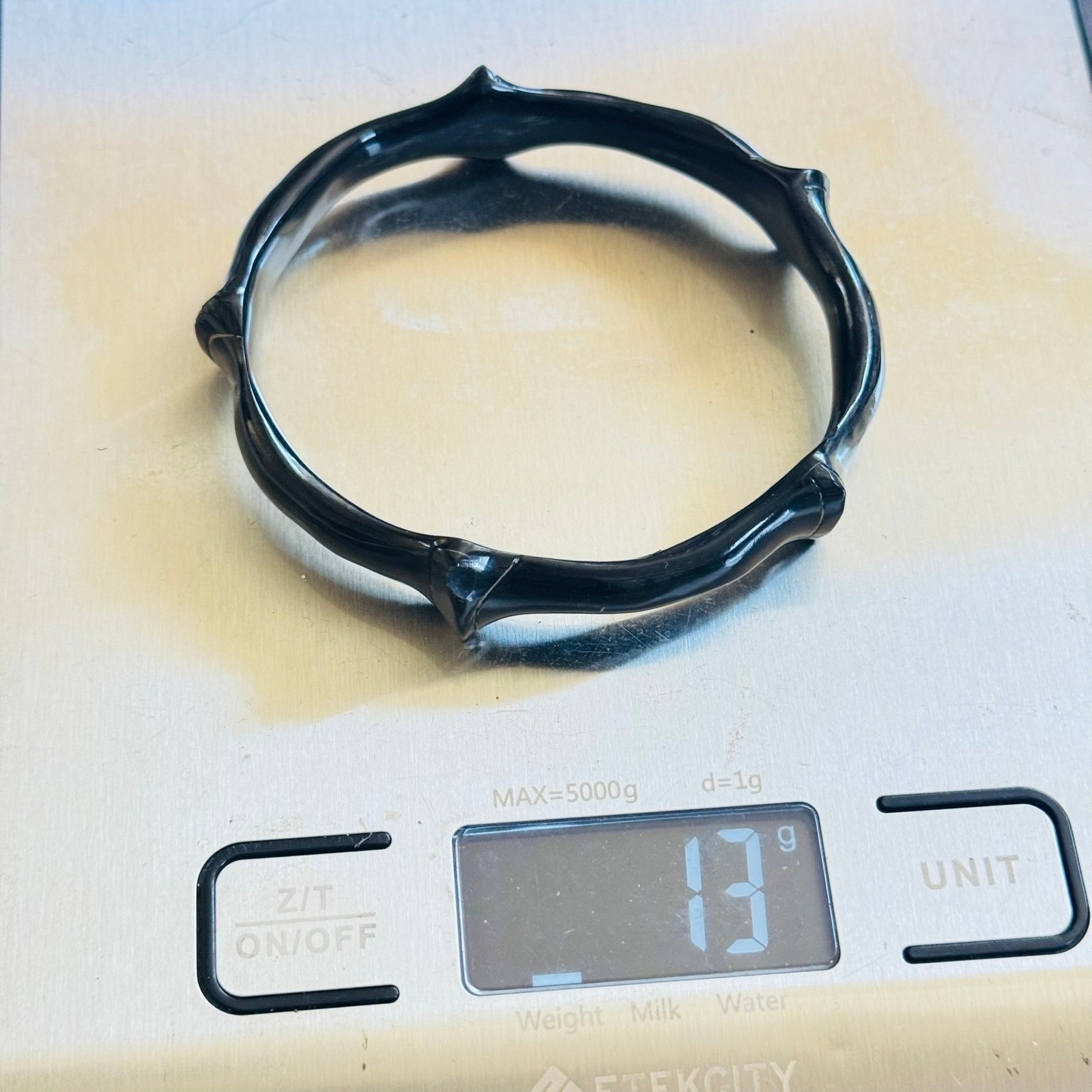 Black Coral VTG Bangle Bracelet Natural Genuine Hawaiian Authentic Bamboo rare