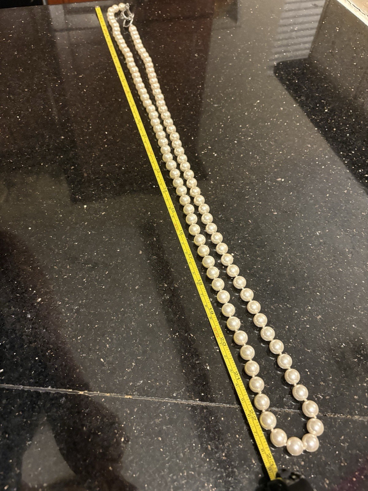 Vintage 23’ Henri Bendel Faux Pearl Necklace- has some discoloration