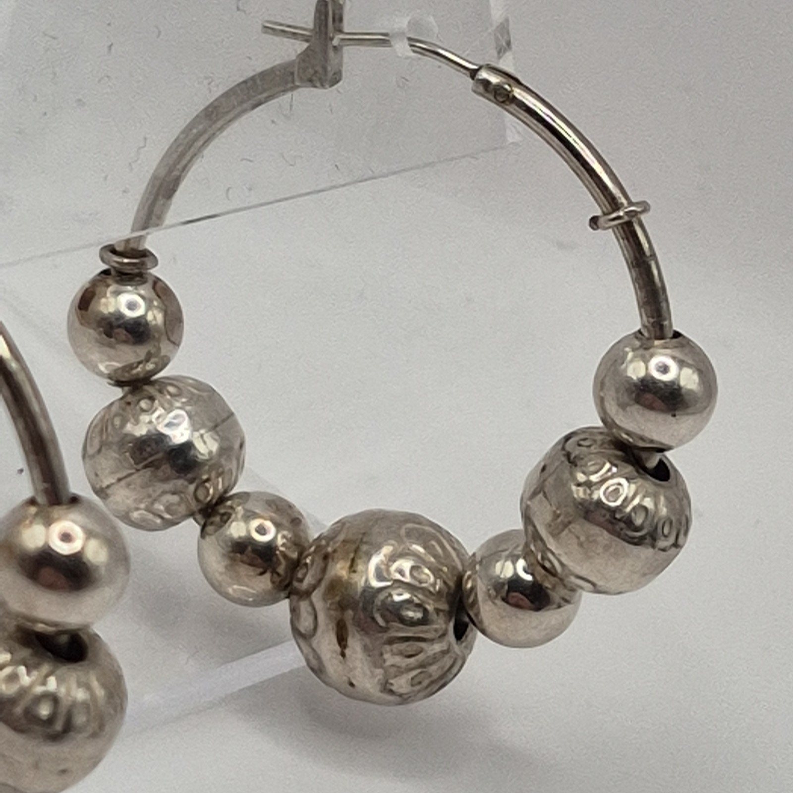 Vintage Relios Sterling Silver 925 Carolyn Pollack Pearl Beaded Earrings