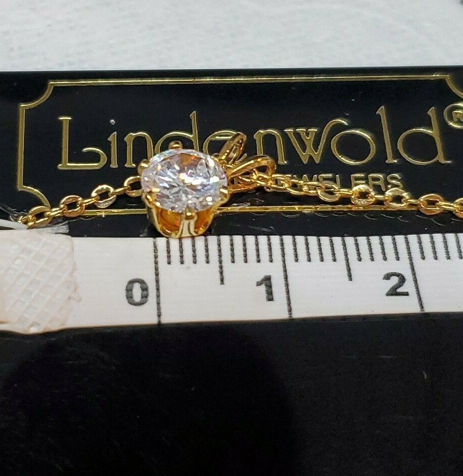 Vintage Lindenworld Fine Jewelers Cubic Zirconia NOS Brand New Necklace 18″