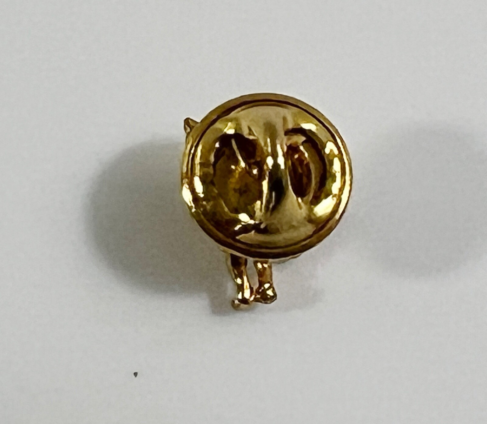 Angel Green GemStone Guardian Angel Lapel Pin Gold Toned