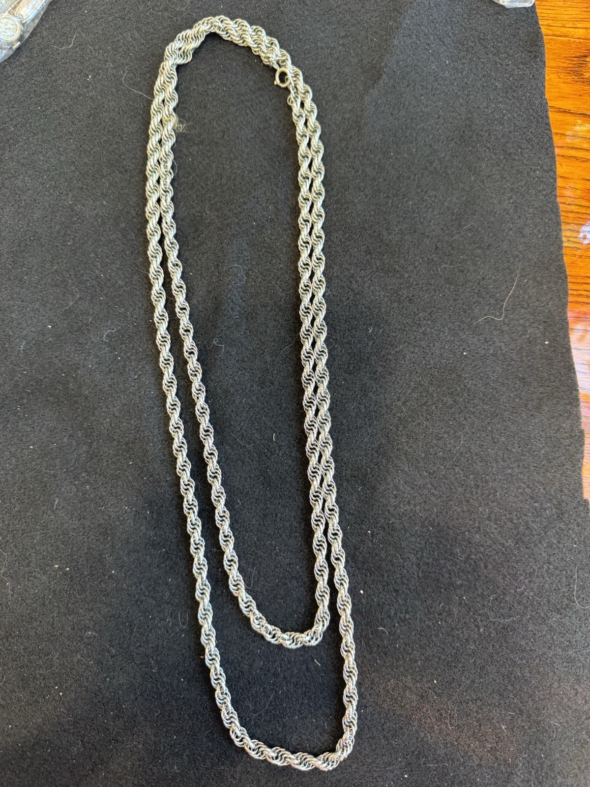 Vintage Silver Tone Monet 56” Chain Necklace