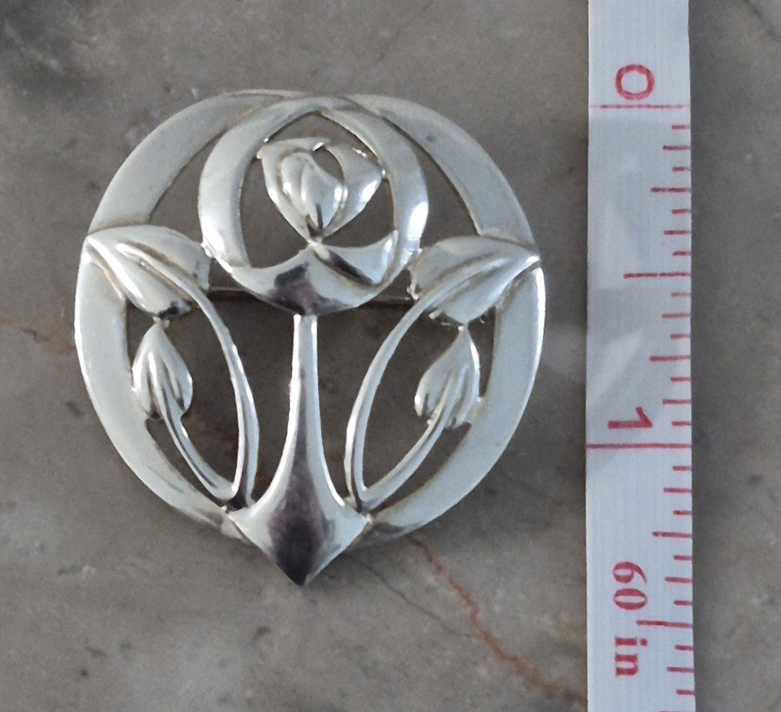 Vintage Sterling Silver 925 Brooch Glascow Style Kit Heath ’95, Mackintosh 8g