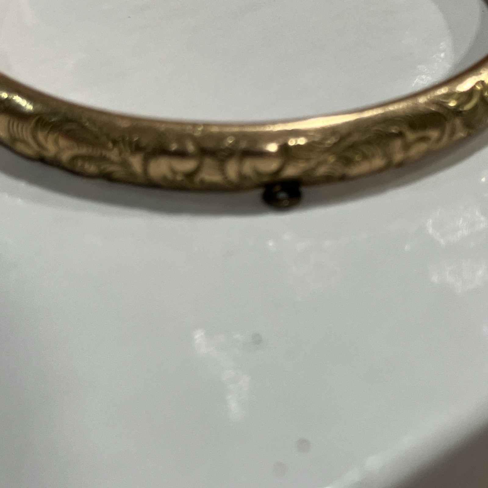 Antique Gold Filled Baby / Child Hinged Bangle Bracelet Unmarked From Estate