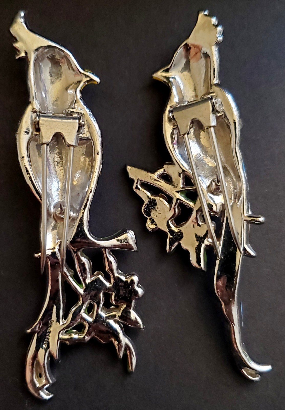 Vtg CORO Duette – Calopsitta / Birds of Paradise – Fur, Coat, or Dress Clips