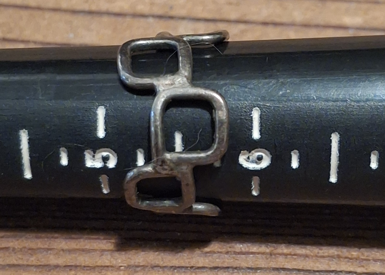 Vintage Modernist Geometric Ring Handmade Brutalist Square Link Size 5.5