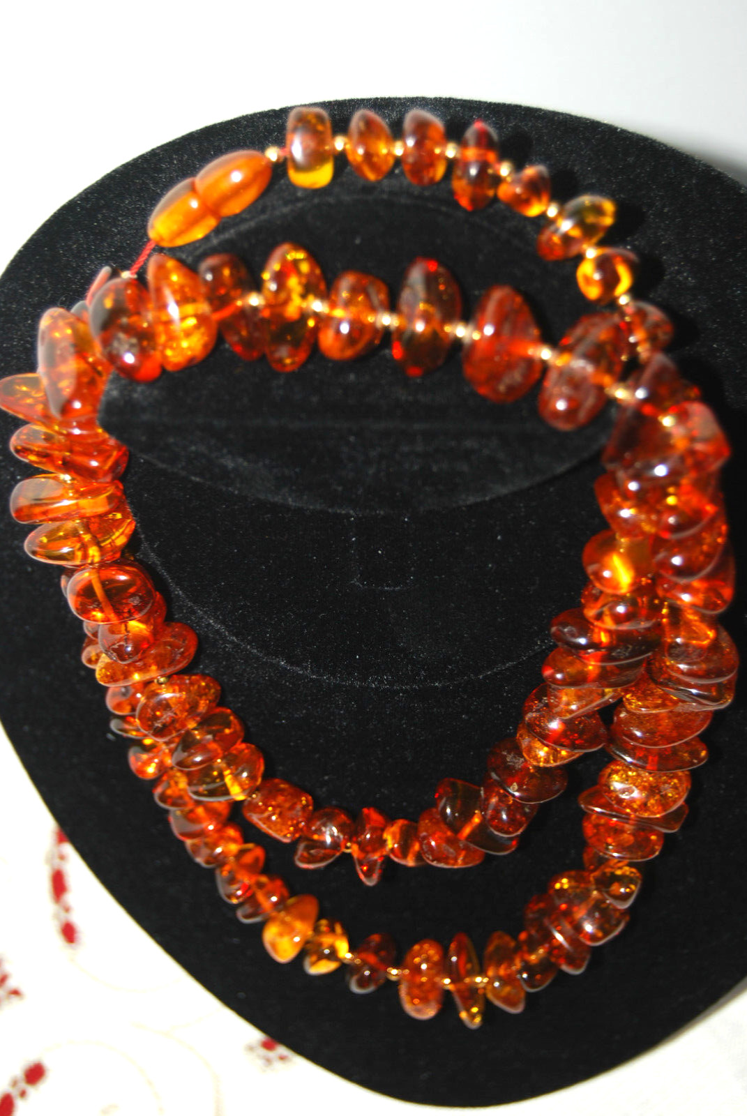 Vintage large Genuine Beautiful Every Day Baltic Amber Choker Necklace 33”