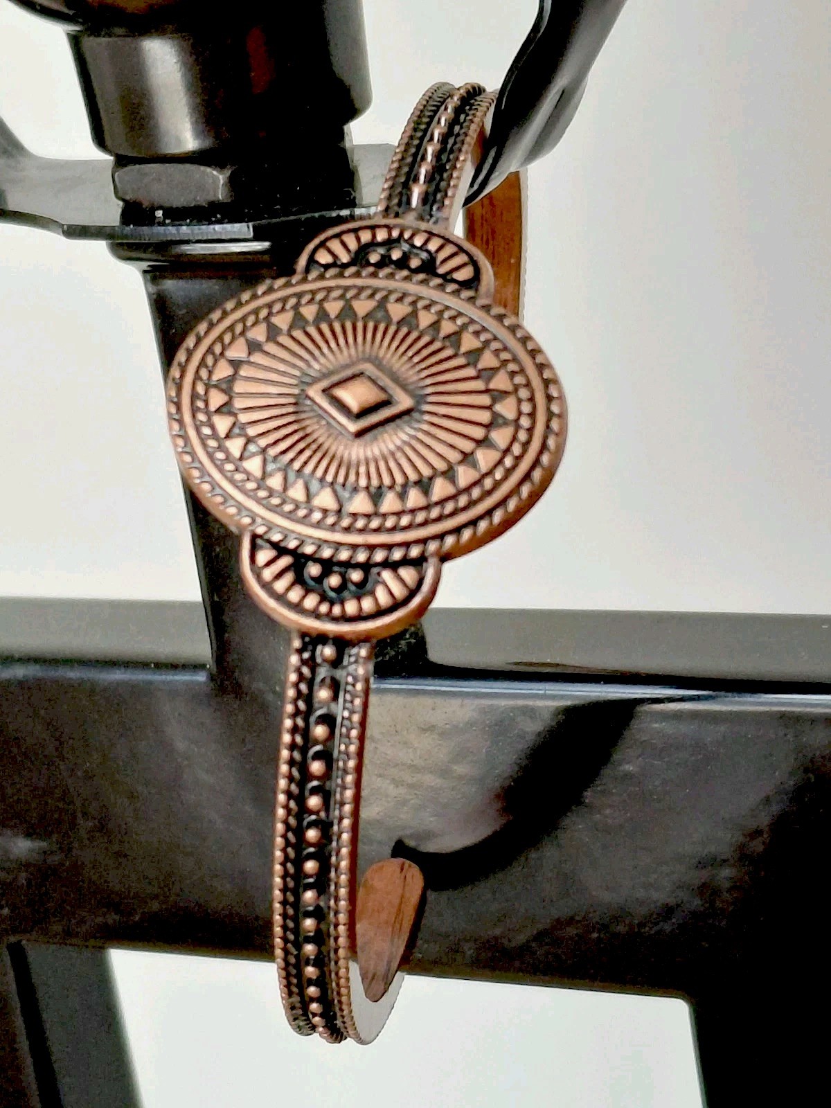 Intricate Copper Cuff Bracelet- Fits Wrist Size 7
