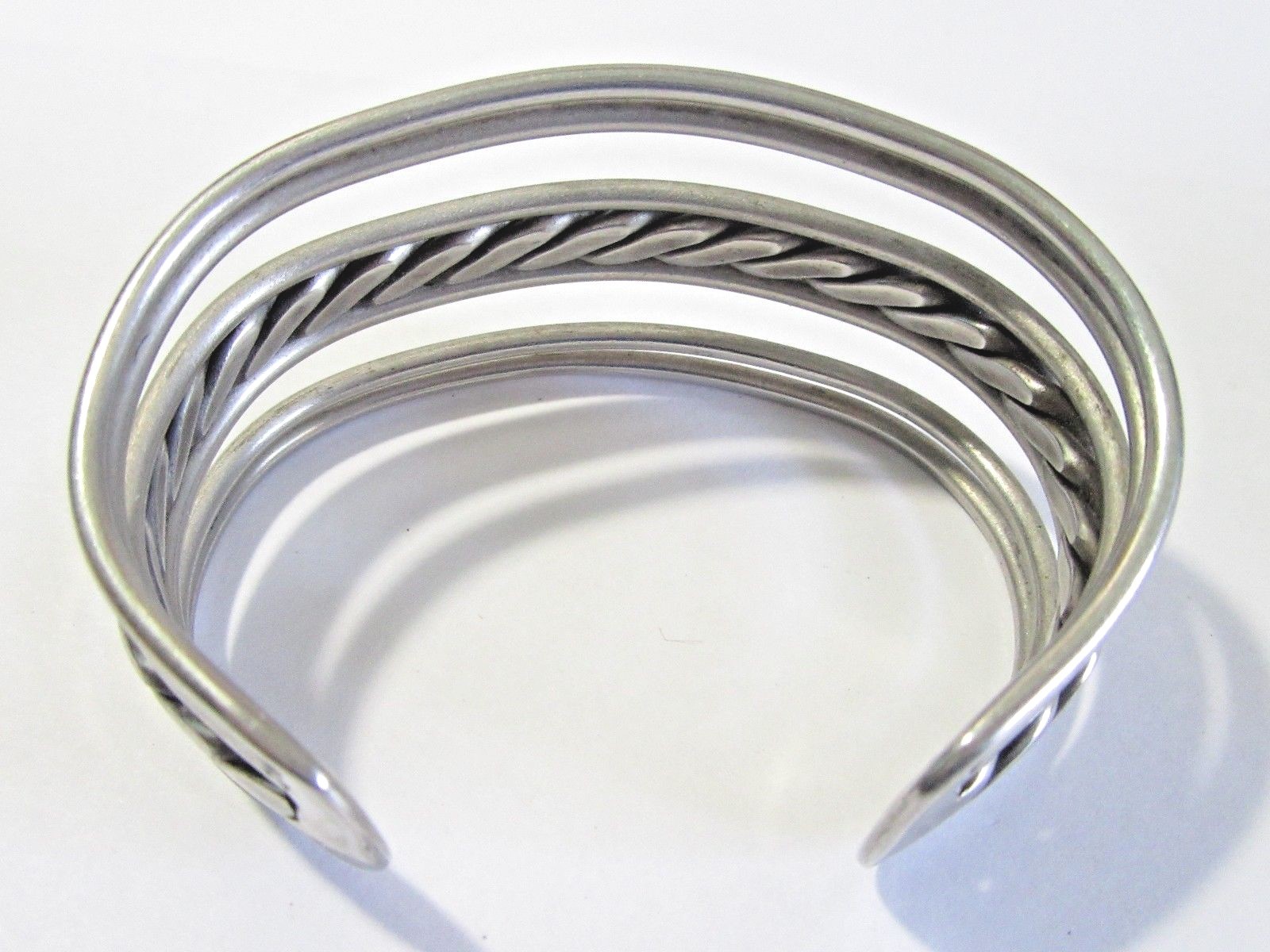 SILVER TONE CUFF BRACELET OPEN WORK WIDE DIFFERENT PATTERNS GYPSY BOHO