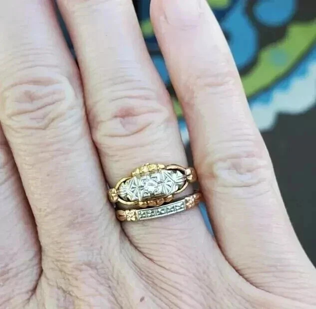1.2Ct Art Deco Style Lab-Created Diamond Engagement 14K Yellow Gold Finish Ring