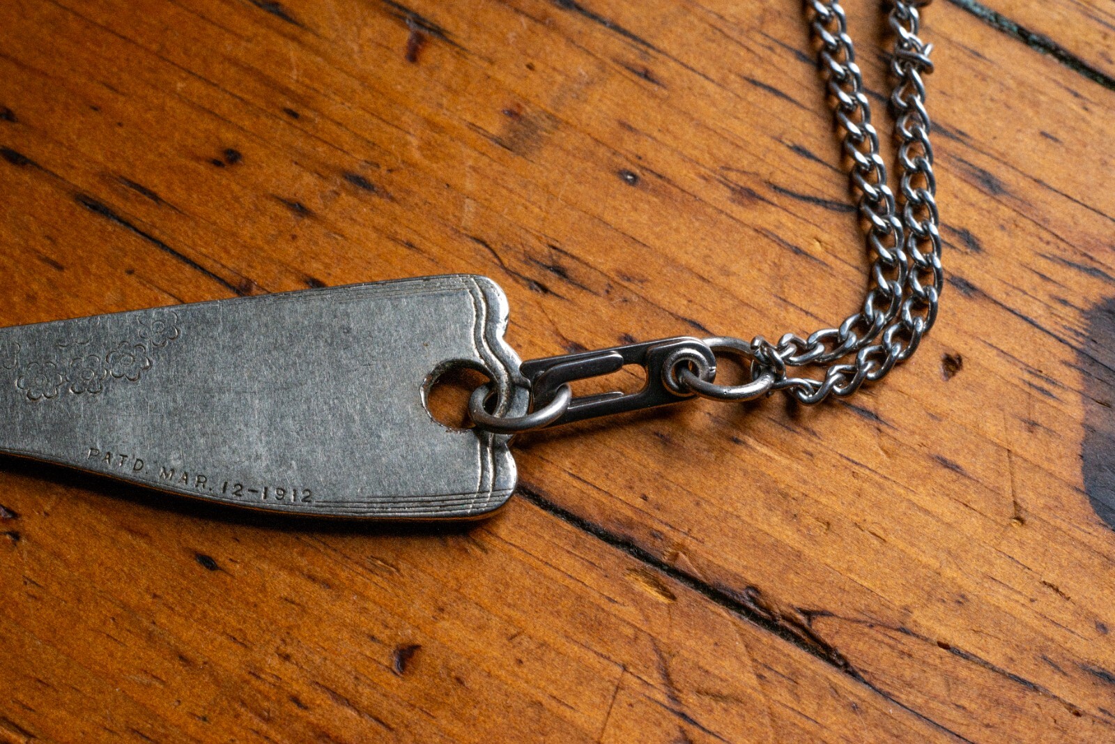 Antique Ladys Leg Bottle Opener Necklace Electric Piano Detroit Sister Clasp USA