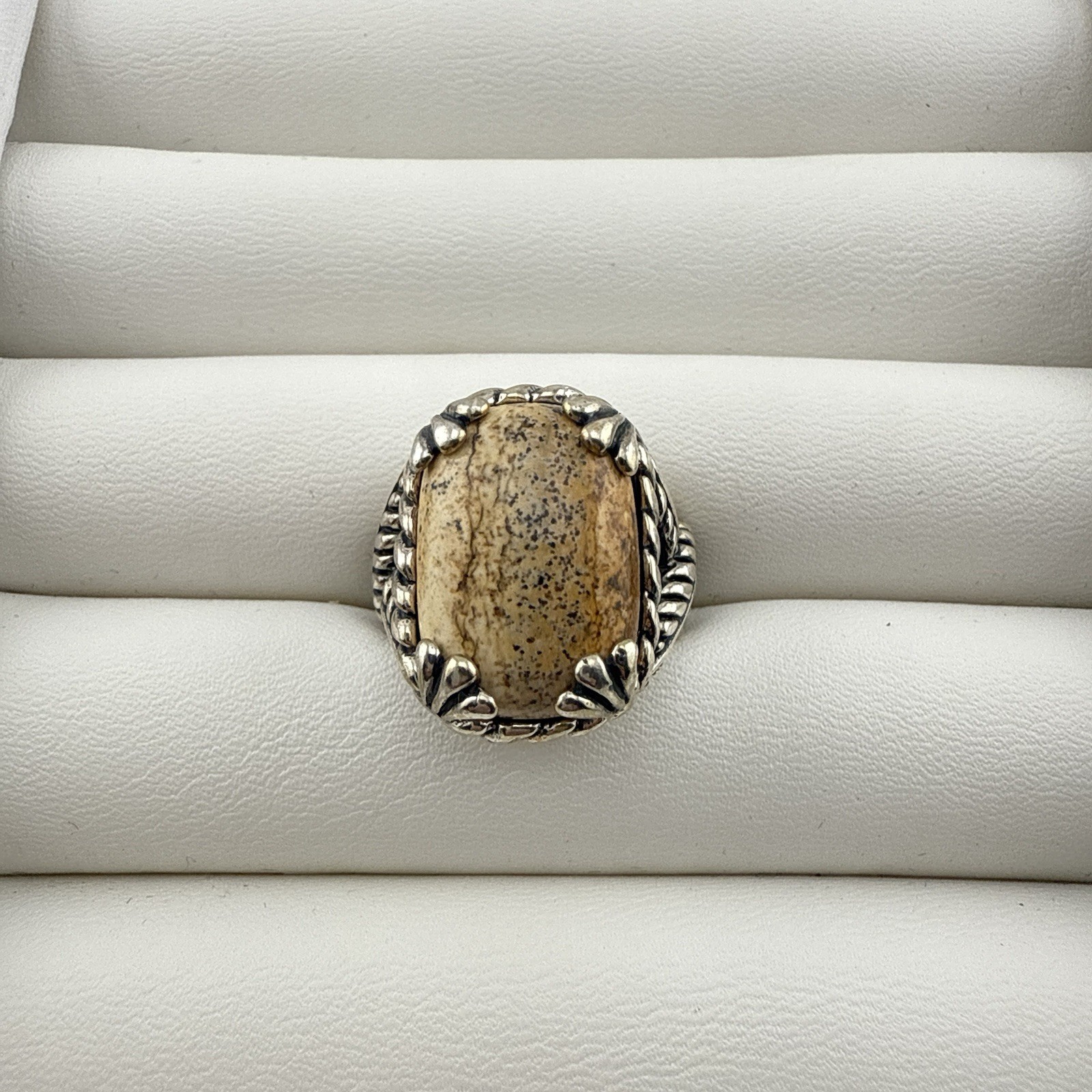 Carolyn Pollack Ring Sterling Silver 925 Picture Jasper Durango size 6 Southwest