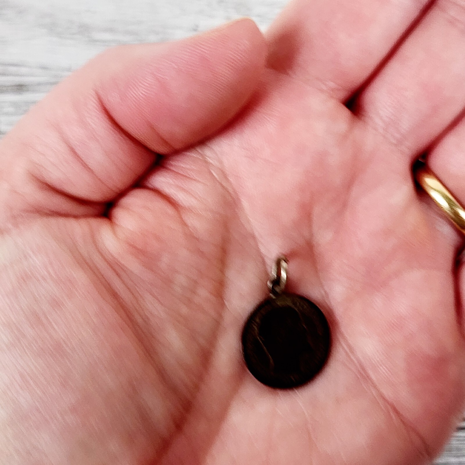 ANTIQUE 1856 LOVE TOKEN COIN CHARM PENDANT BEAUTIFUL