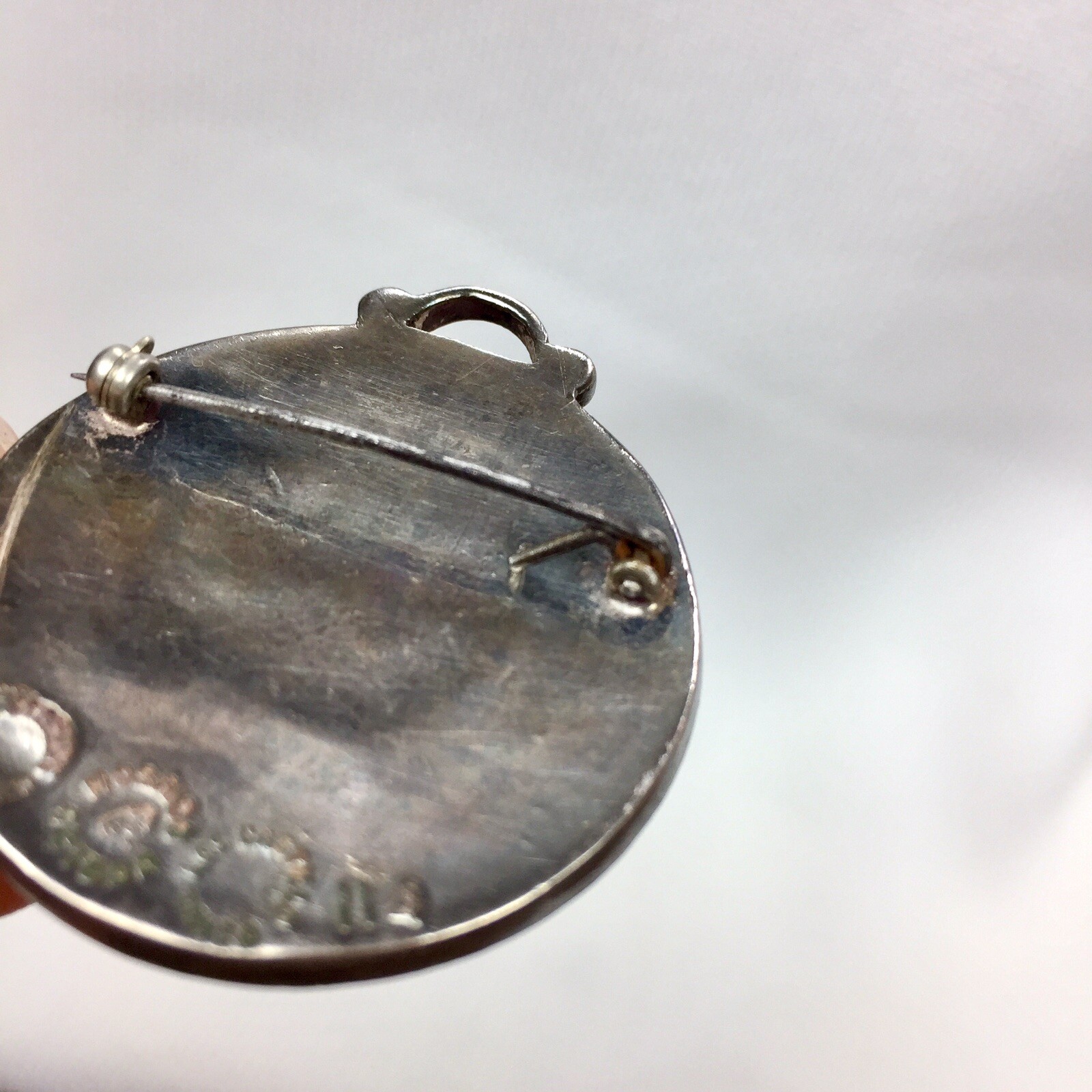 Los Castillo Mosaico Azteca Taxco Mexico Sterling Silver Brooch Zodiac Gemini