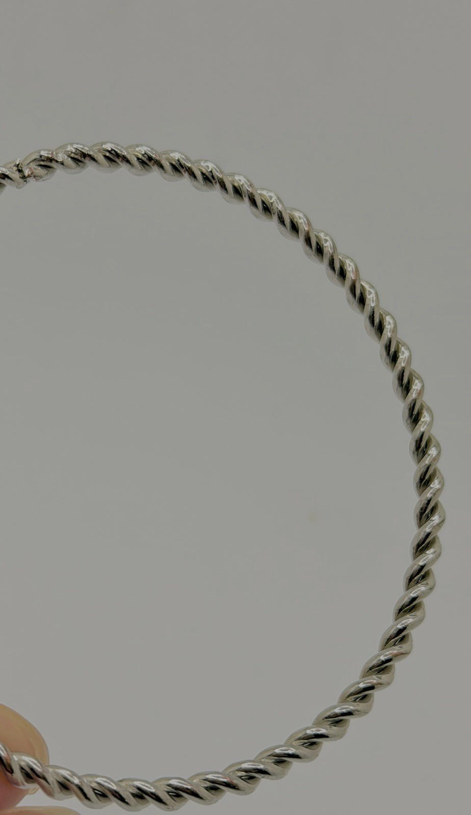 Vintage Sterling Silver Twist Bangle Bracelet Estate Jewelry