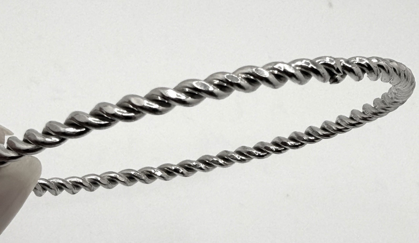 Vintage Sterling Silver Twist Bangle Bracelet Estate Jewelry