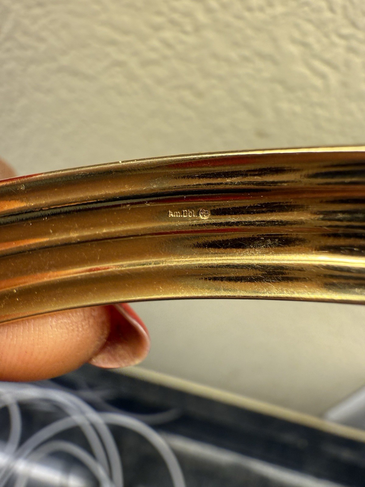 Vintage Gold Tone Collar Necklace – Am. DBL Double Gold Plate– Sculptural Choker