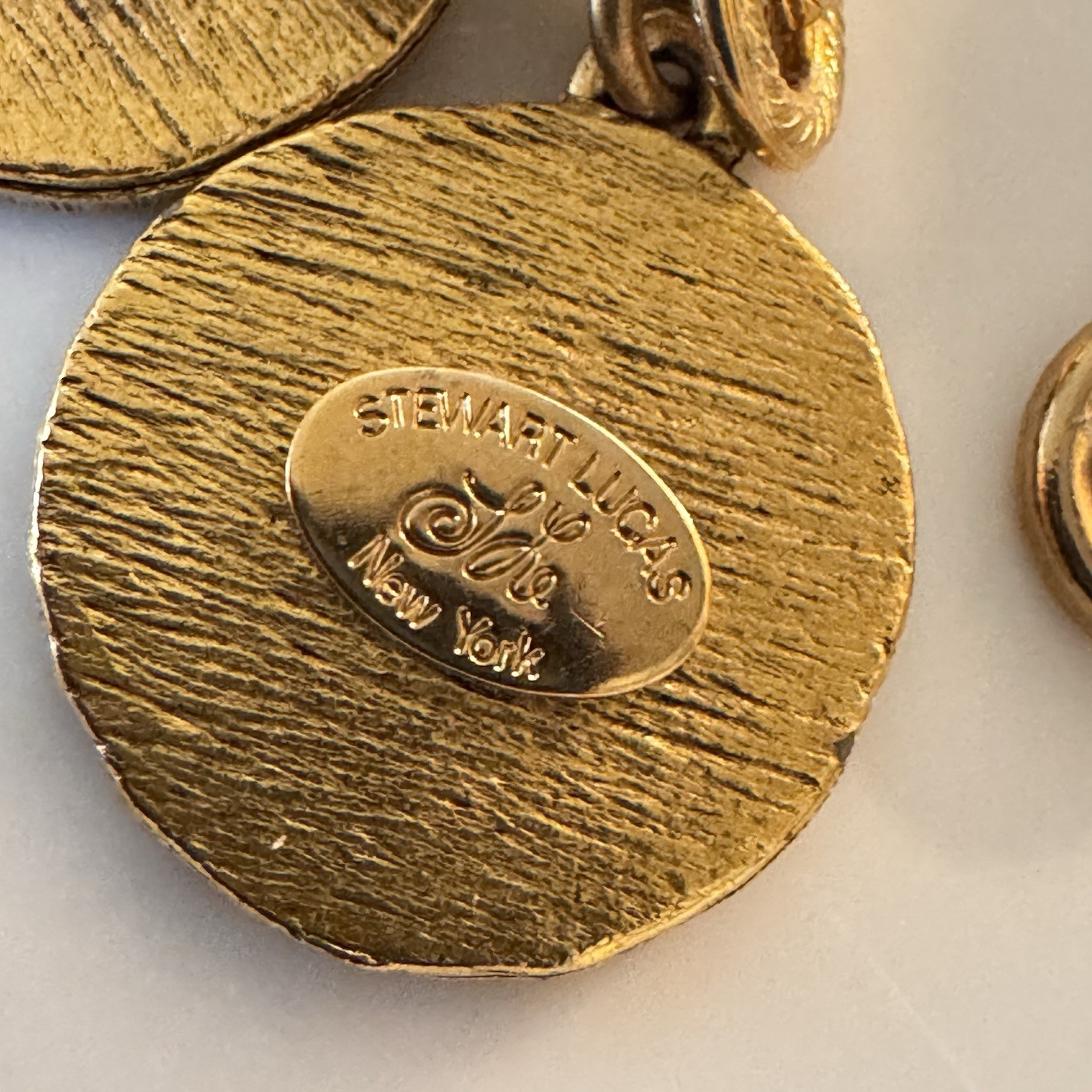 Vintage Stewart Lucas Coin Charm Bracelet, 80s 90s, Etruscan, Byzantine, Signed!