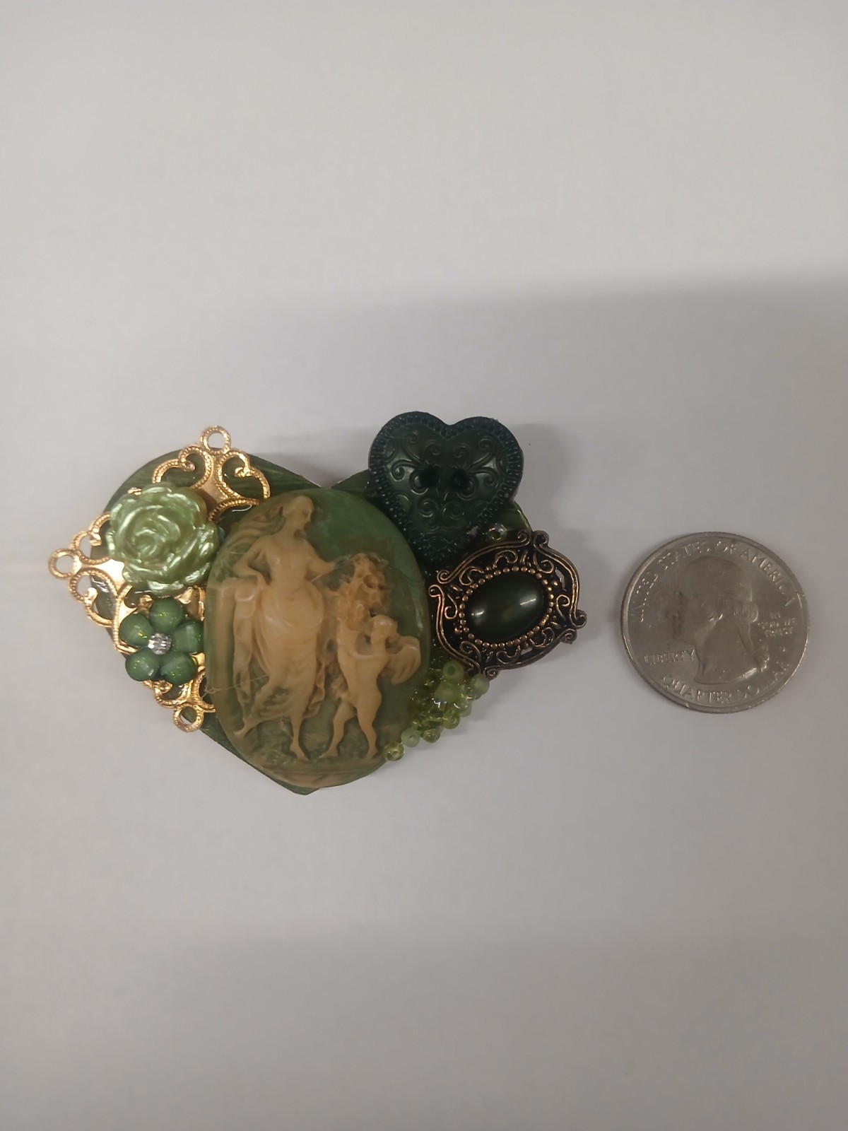 Victorian Couple Cameo Brooch… Looks To Be Made Recently But Not Sure