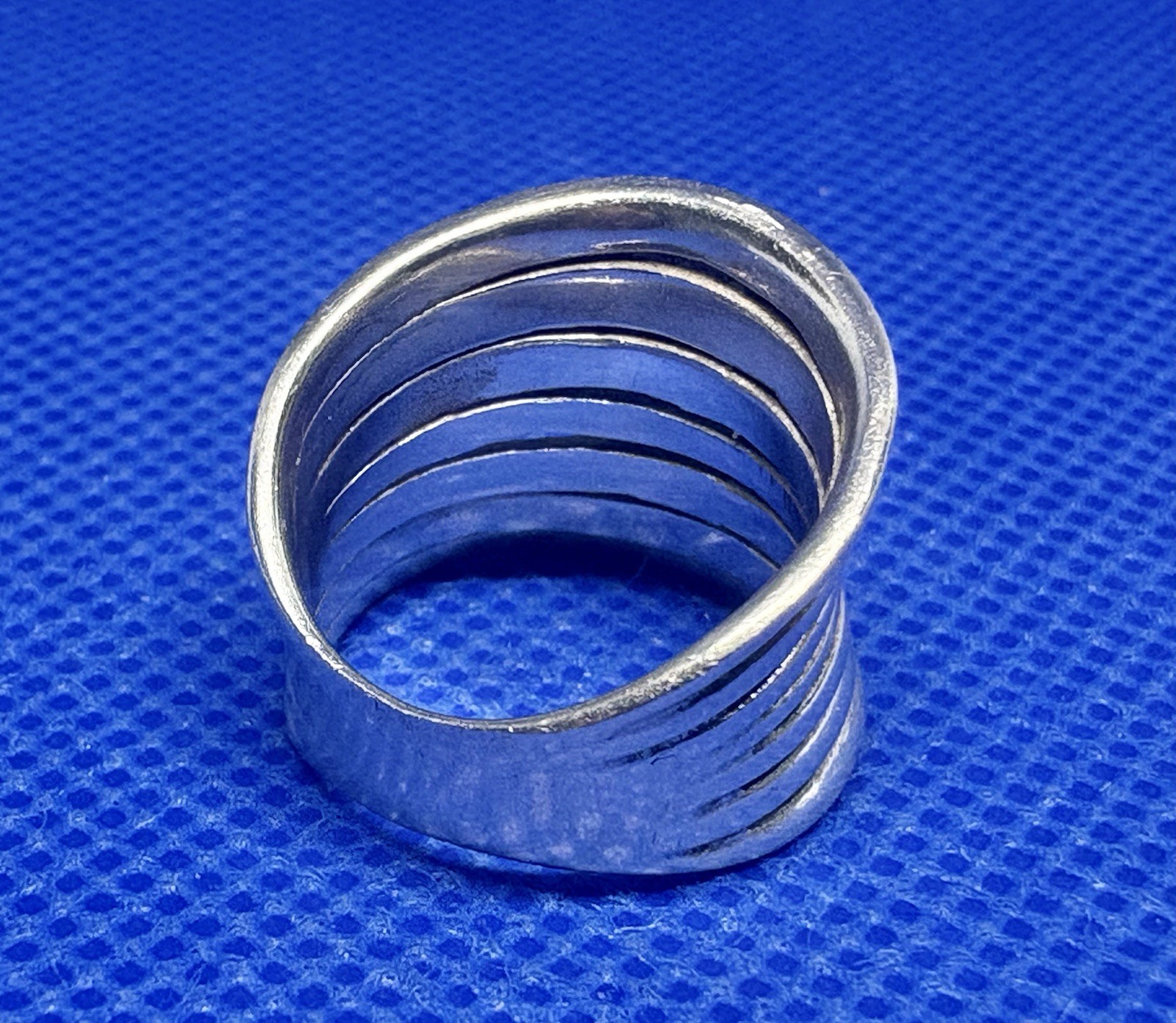 (09) Saddle Modernist 6.9g 1970 Vintage 925 Sterling Silver Multi Ring Size 5.25