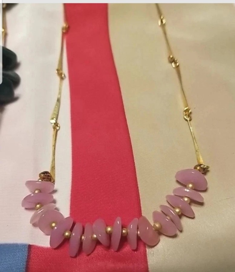 Hobe Necklaces,3 Original Tag, Gemstones, Amethyst 15″, Quartz, 17″ Pink, Green