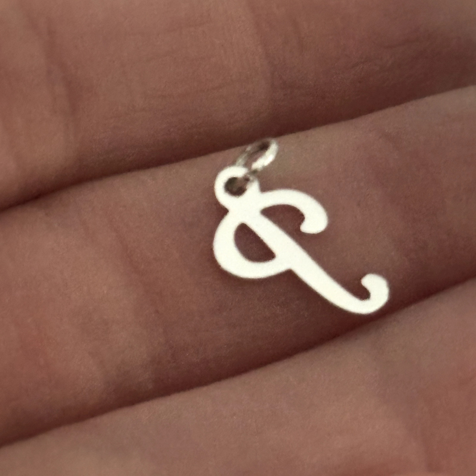 925 Sterling Silver Letter P Initial Name Dainty Vintage Charm Pendant