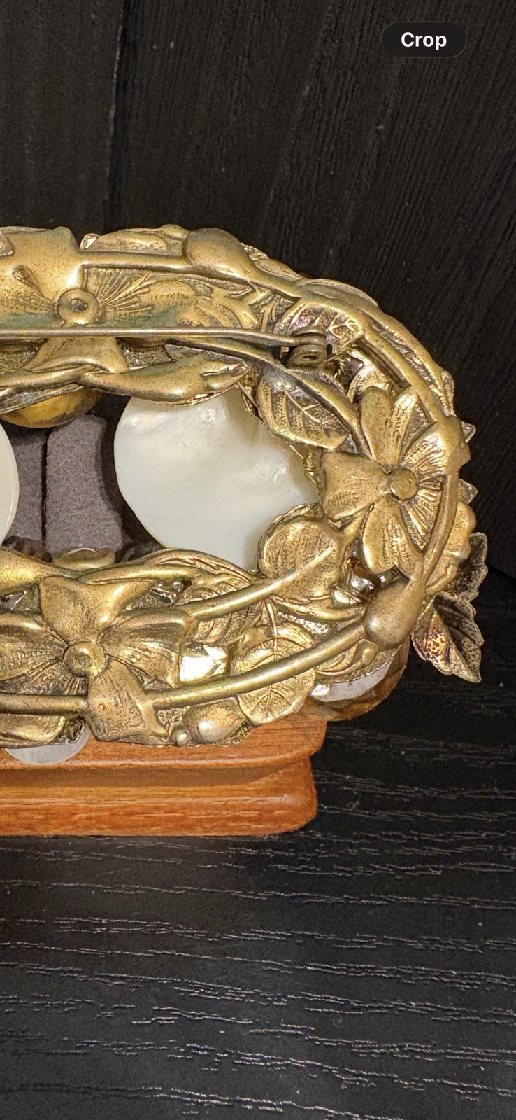 Original by Robert ? vintage unsigned brooch mixed metal 3” oval wired stunning