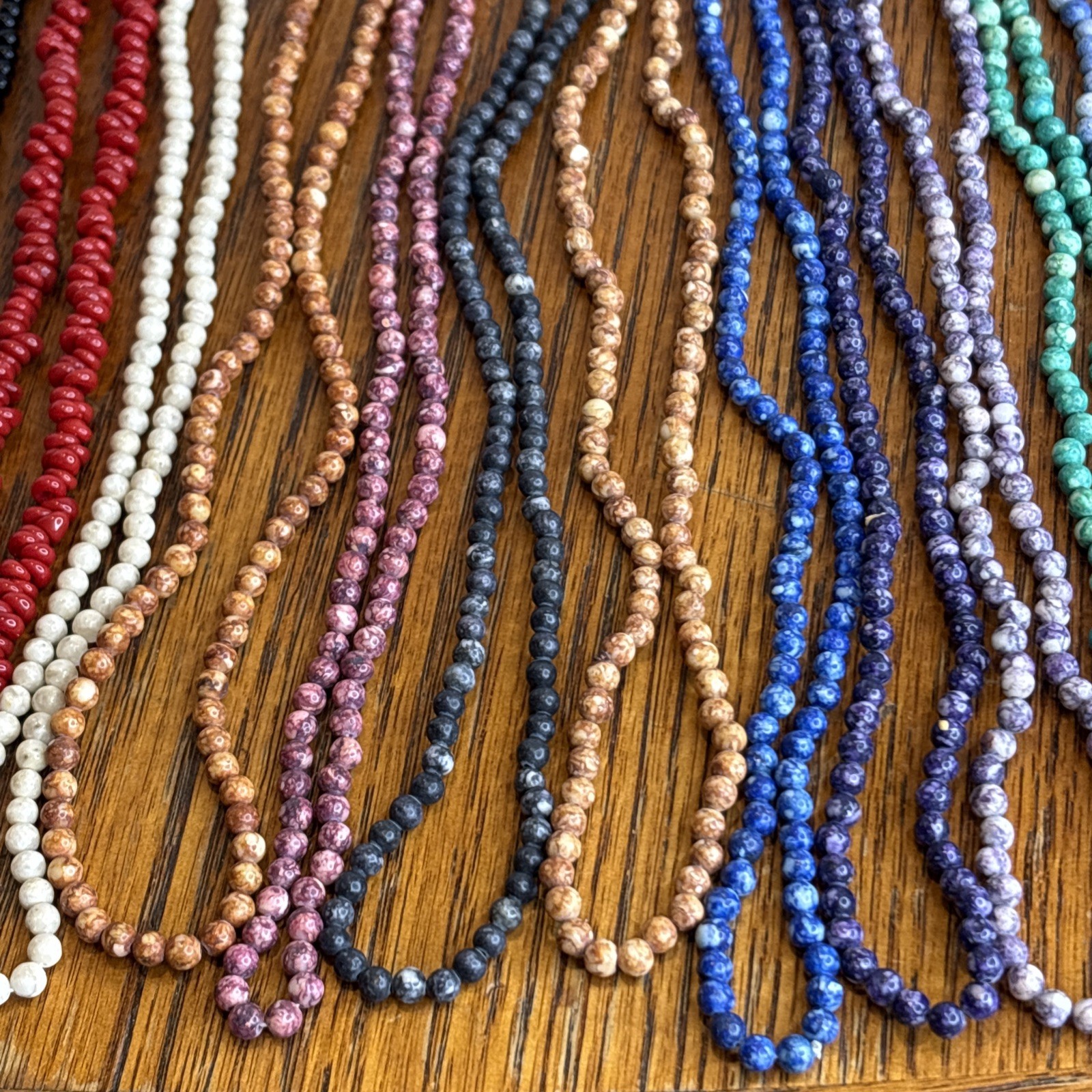 20 Vintage Twist A Bead 80’s Beaded Necklace Stone Pearls, Plastic,Glass,1 Metal