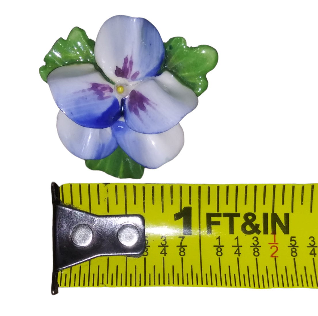 Vintage Royal Adderley Floral Blue Violet Flower Brooch Made in England A14