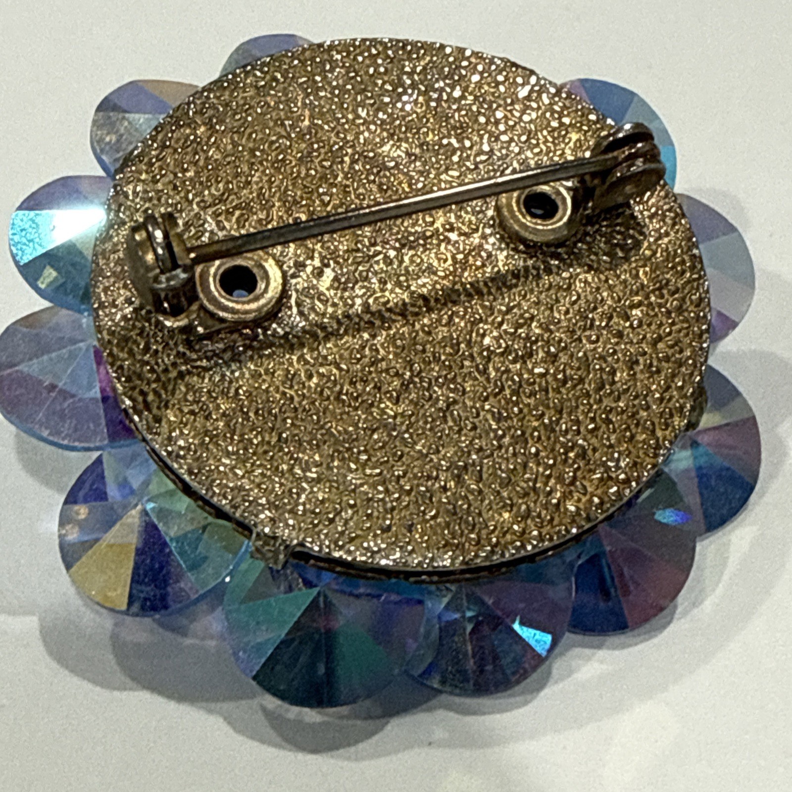 Vintage Blue Tones Rivoli Bead Flower Brooch – VENDOME Inspired