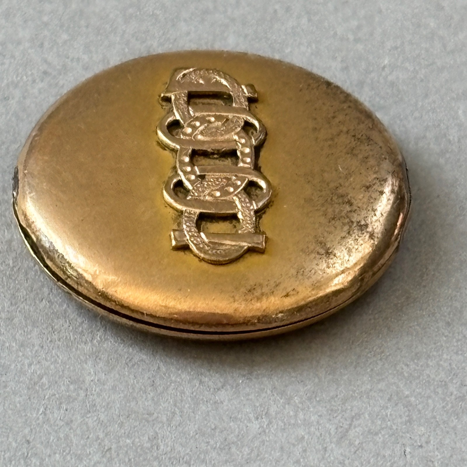 Antique W&SB Odd Fellows IOOF Gold Filled Locket Watch Fob Pendant MISSING BAIL