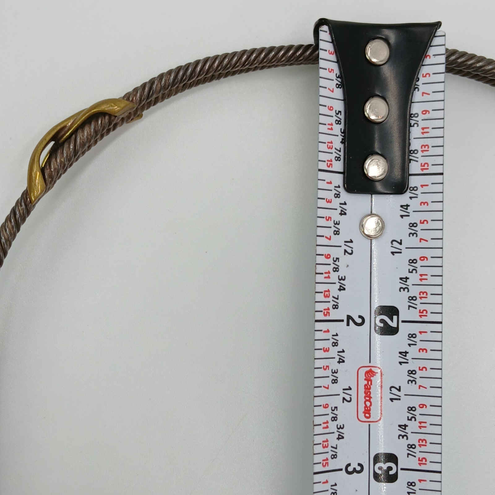 VTG 925 Taxco Mexico Heavy Cable Choker Necklace 61g Two Tone Accent End Caps