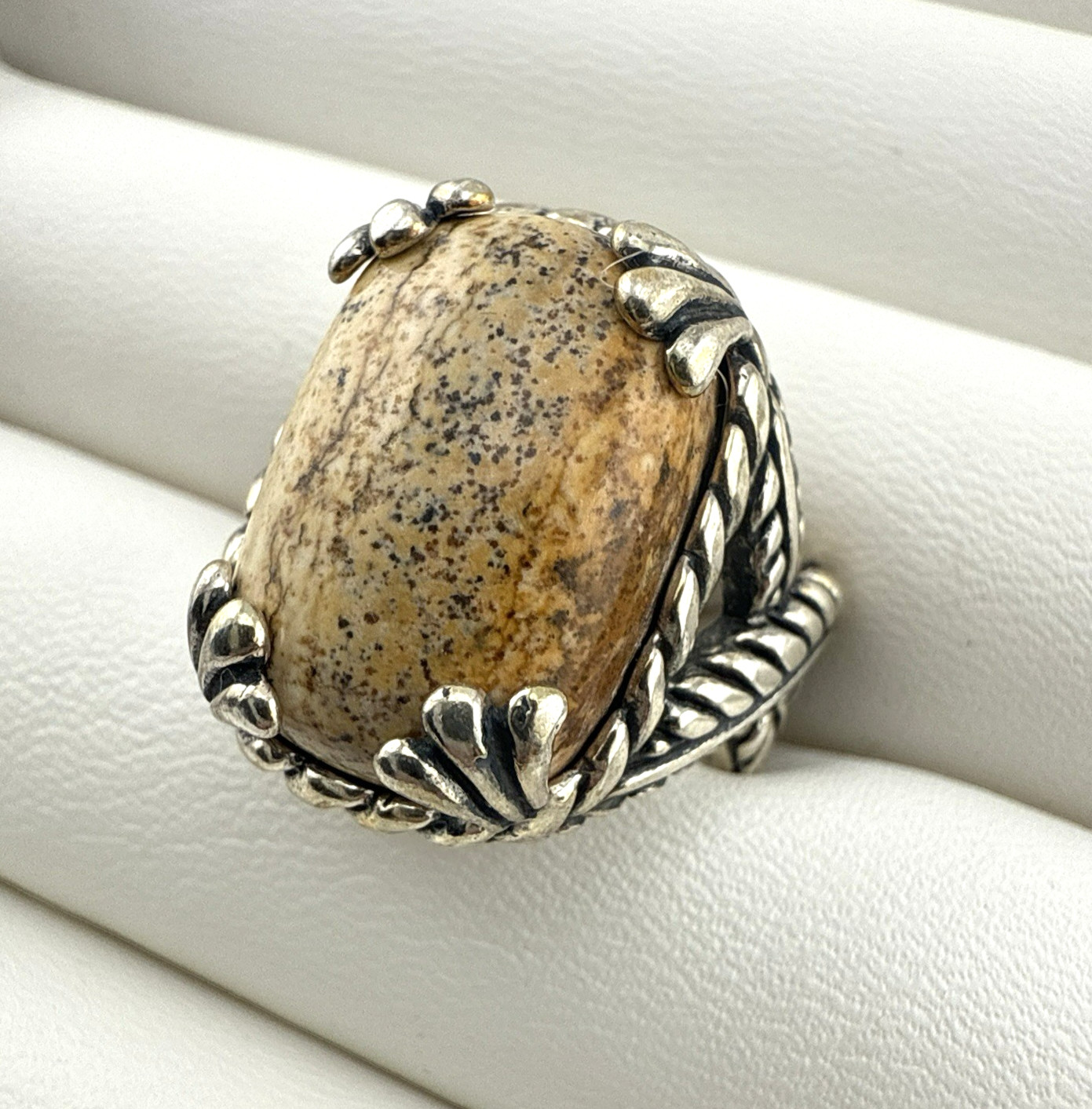 Carolyn Pollack Ring Sterling Silver 925 Picture Jasper Durango size 6 Southwest