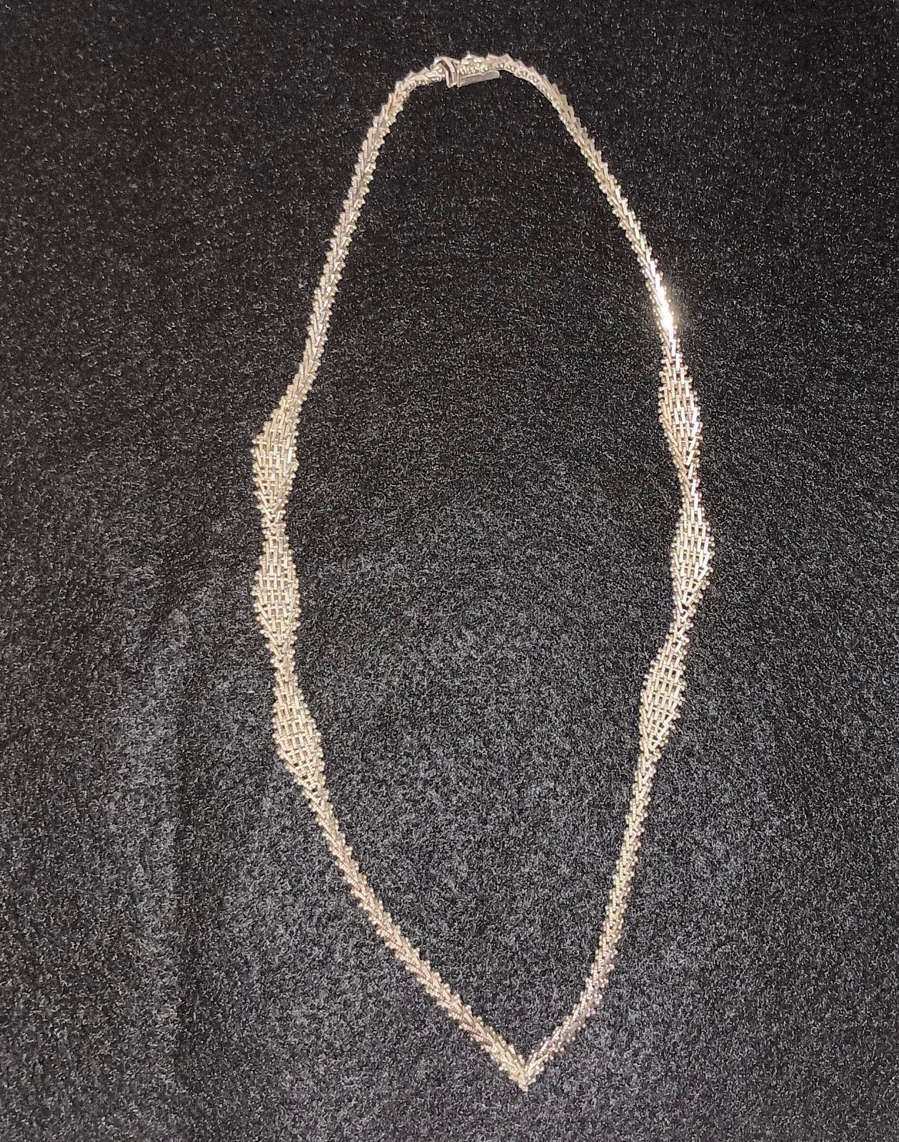 Vintage Sterling Silver Woven Necklace 16″ .925 MEX B&B TJ-06