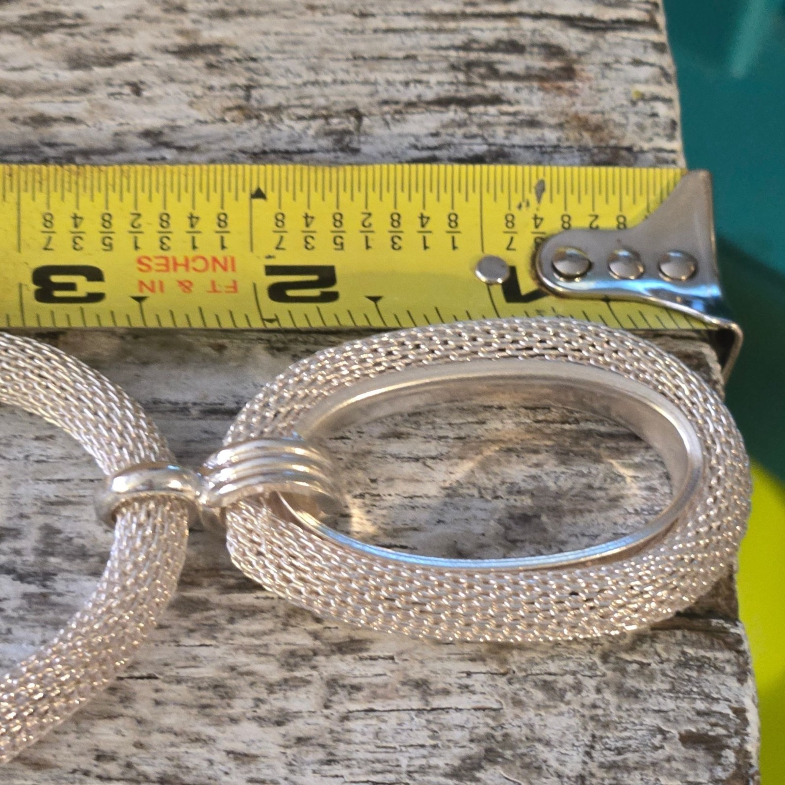 Vintage Crown Trifari Mesh Necklace & Earrings Silver Tone Modernist Mid century