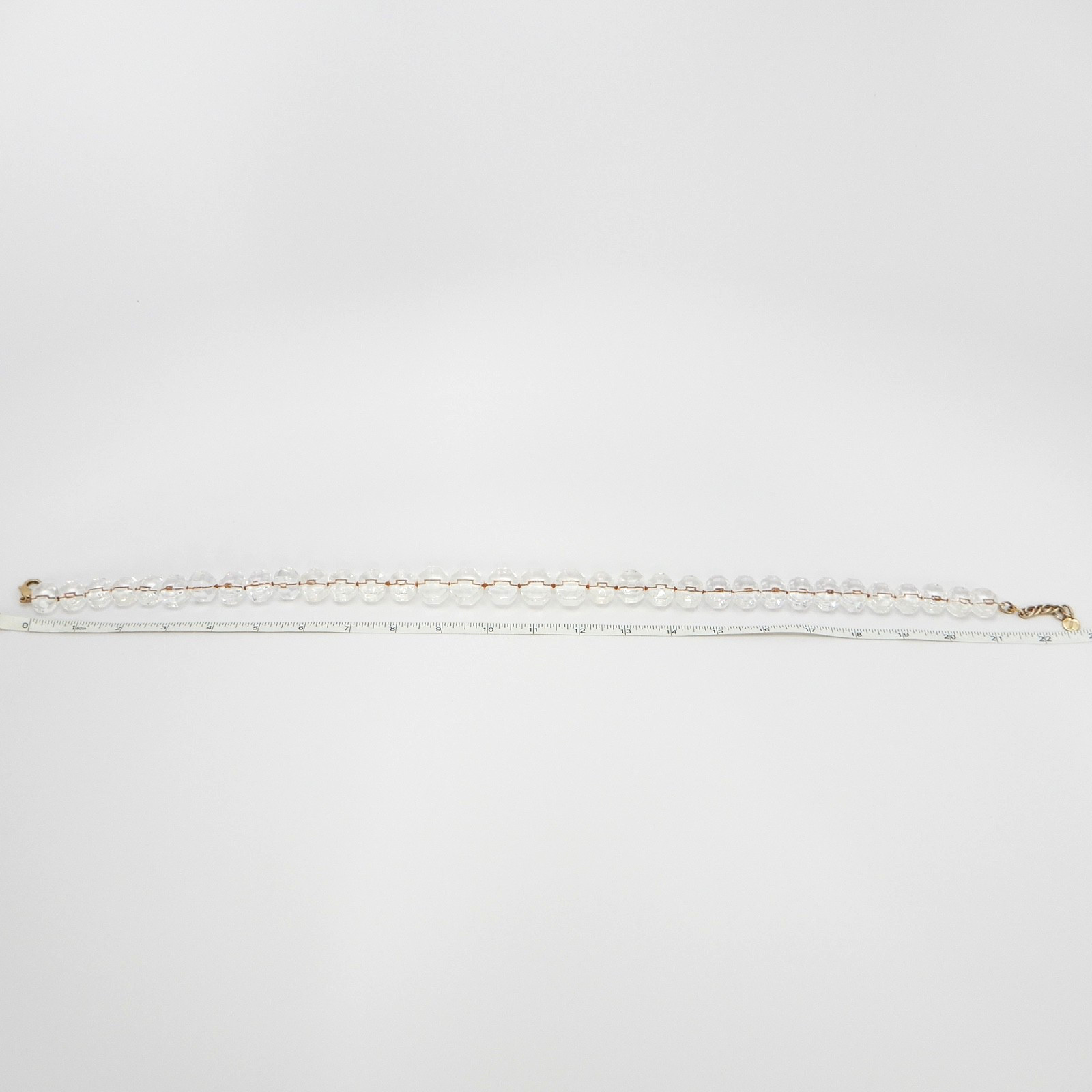 Clear Lucite Chunky Bead Necklace 22 Inches Translucent “T” Talbots