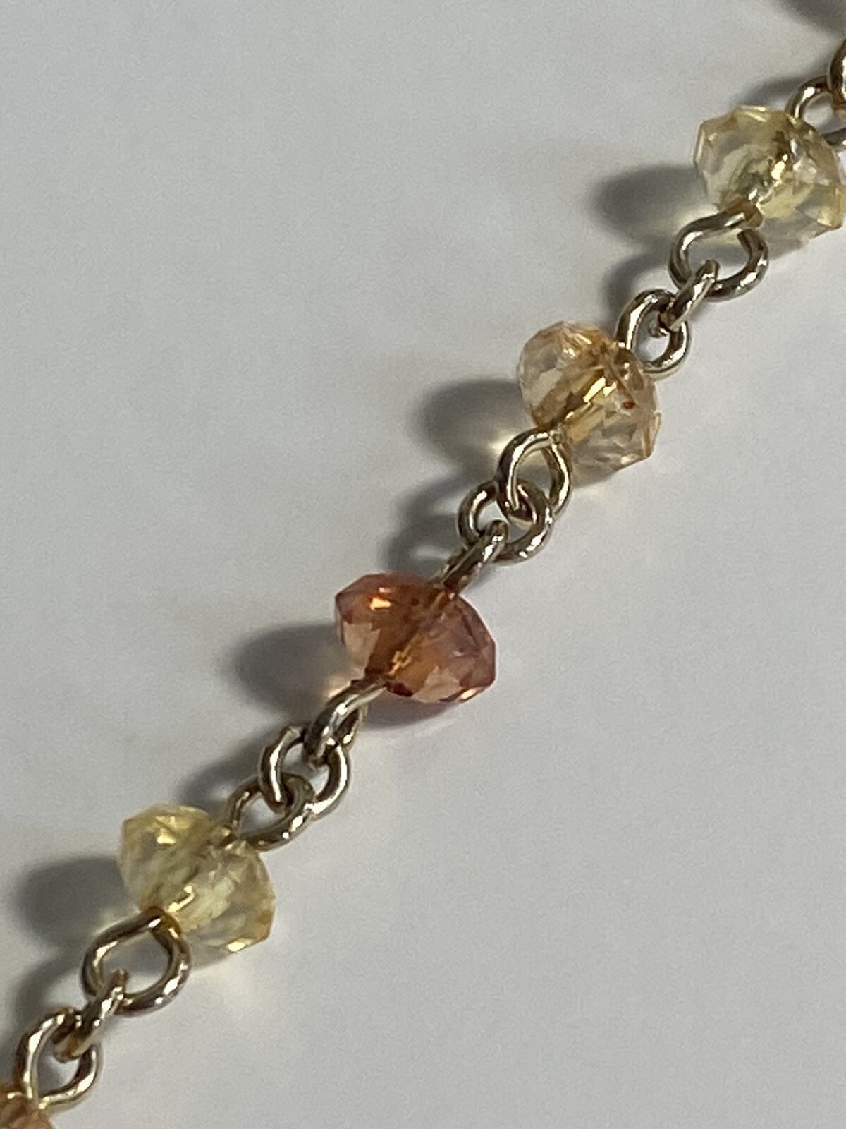 Vintage Avon Gold Tone Y-Drop Necklace Faceted Beads Toggle Closure 19”