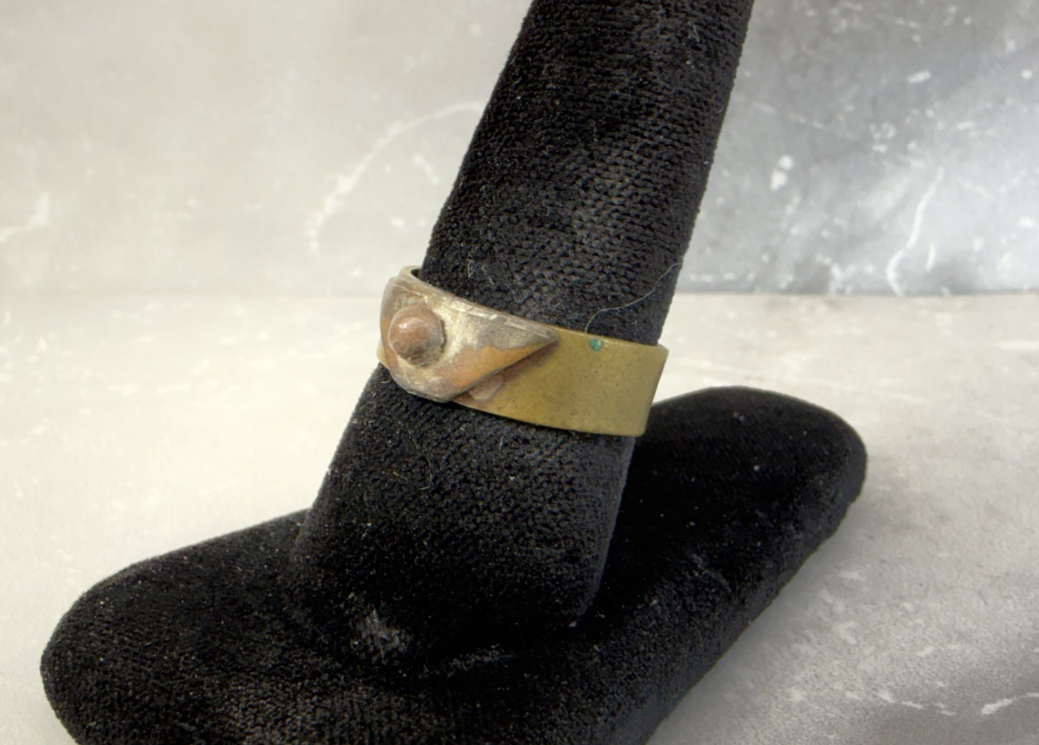 Vintage Brass Brutalist Band Ring Size 7.5