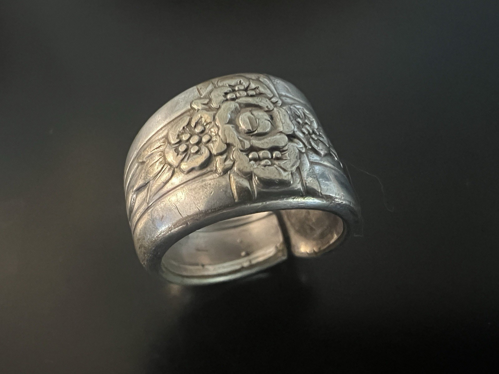 Vintage Silver Plated Spoon Ring size 8