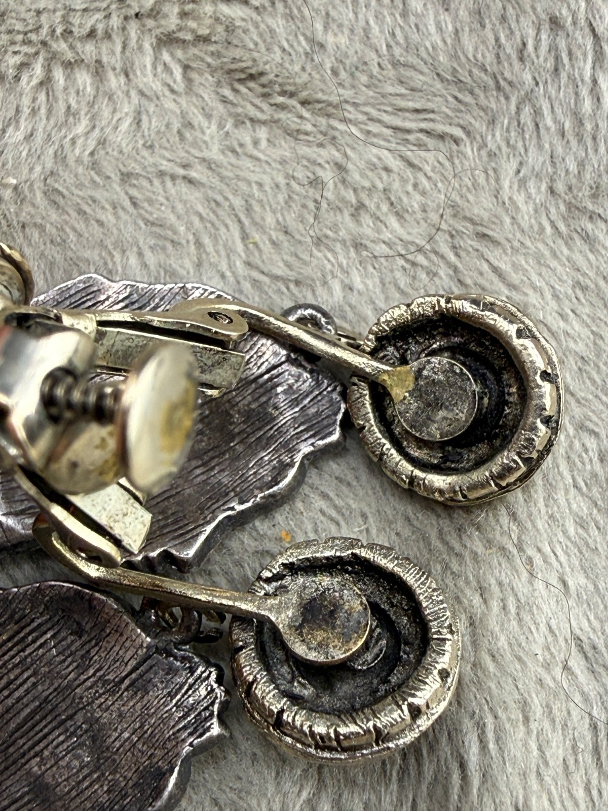 Vintage Vendome Clip On Earrings Silver Tone Woman