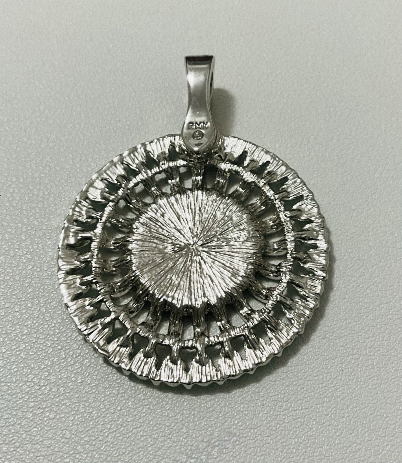 Vintage Roman & Sunstone Light Teal Round Pendant