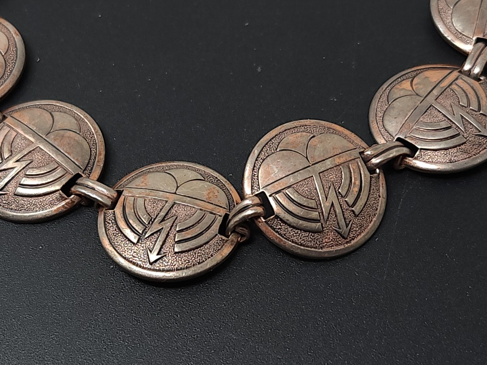Vintage South Western Solid Copper Link Bracelet 7″