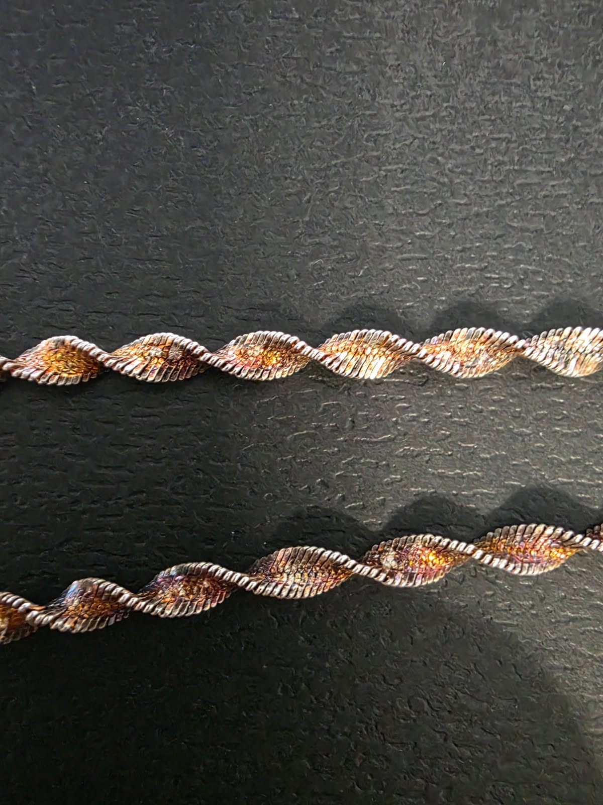 Vintage 925 Sterling Silver Satin Twist 17 Inches